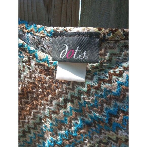 Dots top disserted sheer knit mid-drift juniors small chevron print - Picture 4 of 5